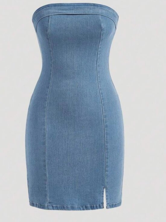 SHEIN Dresses & Skirts - SHEIN Light Blue Denim Mini Dress